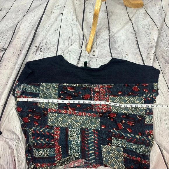 lauren ralph lauren pull over patchwork print blouse size 2X designer - Picture 2 of 6